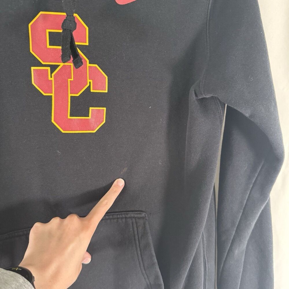University Of South Carolina Sweatshirt Men's Small Nike Black Hooded Long Slv - Picture 6 of 9